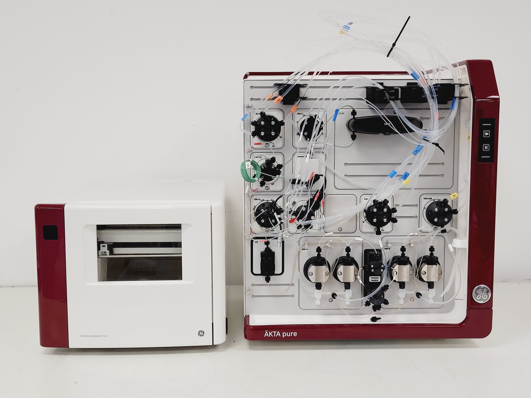 Image of GE Healthcare AKTA Pure FPLC System w/Fraction Collector F9-C & Sample Pump S9H