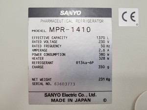 Thumbnail image of Sanyo MPR-1410 Pharmaceutical Refrigerator -  Spares/Repair Lab
