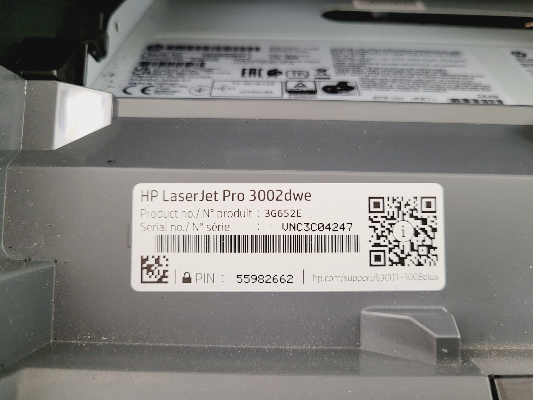 Image of 4 x HP LaserJet Printers – Pro 500 Colour MFP, P2055dn, and 2 x Pro 3002dwe