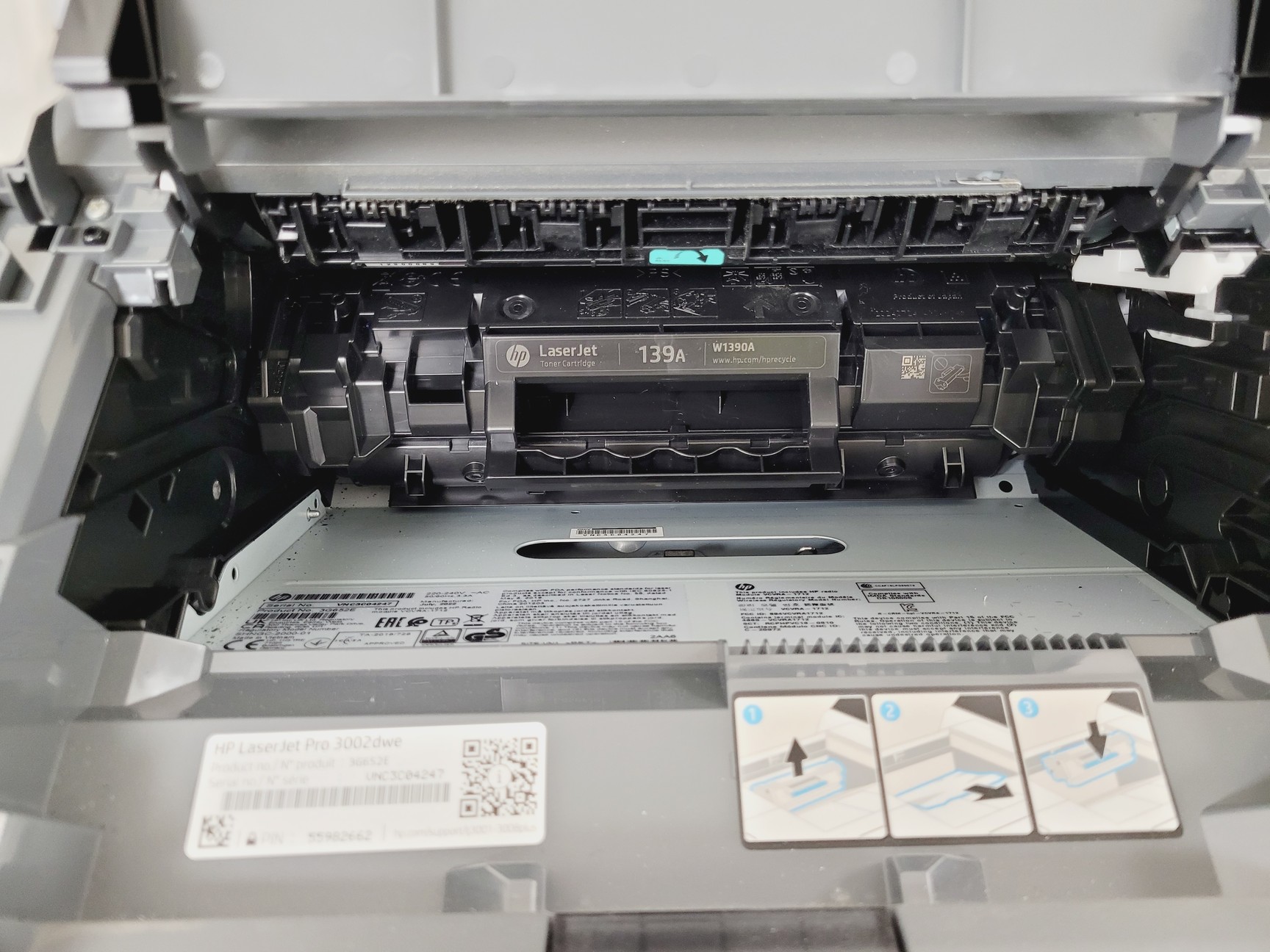 Image of 4 x HP LaserJet Printers – Pro 500 Colour MFP, P2055dn, and 2 x Pro 3002dwe