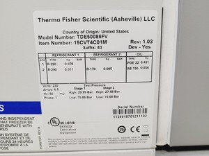 Thumbnail image of Thermo Fisher Scientific TDE50086FV Ultra-Low Temperature Freezer