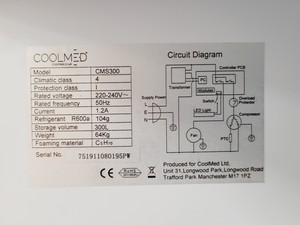 Thumbnail image of Coolmed CMS300 Medical/Pharmacy Refrigerator