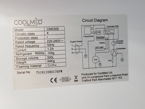 Thumbnail image of Coolmed CMS300 Medical/Pharmacy Refrigerator