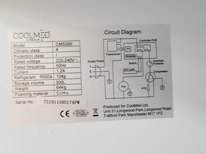 Thumbnail image of Coolmed CMS300 Medical/Pharmacy Refrigerator