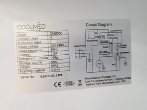 Thumbnail image of Coolmed CMS300 Medical/Pharmacy Refrigerator