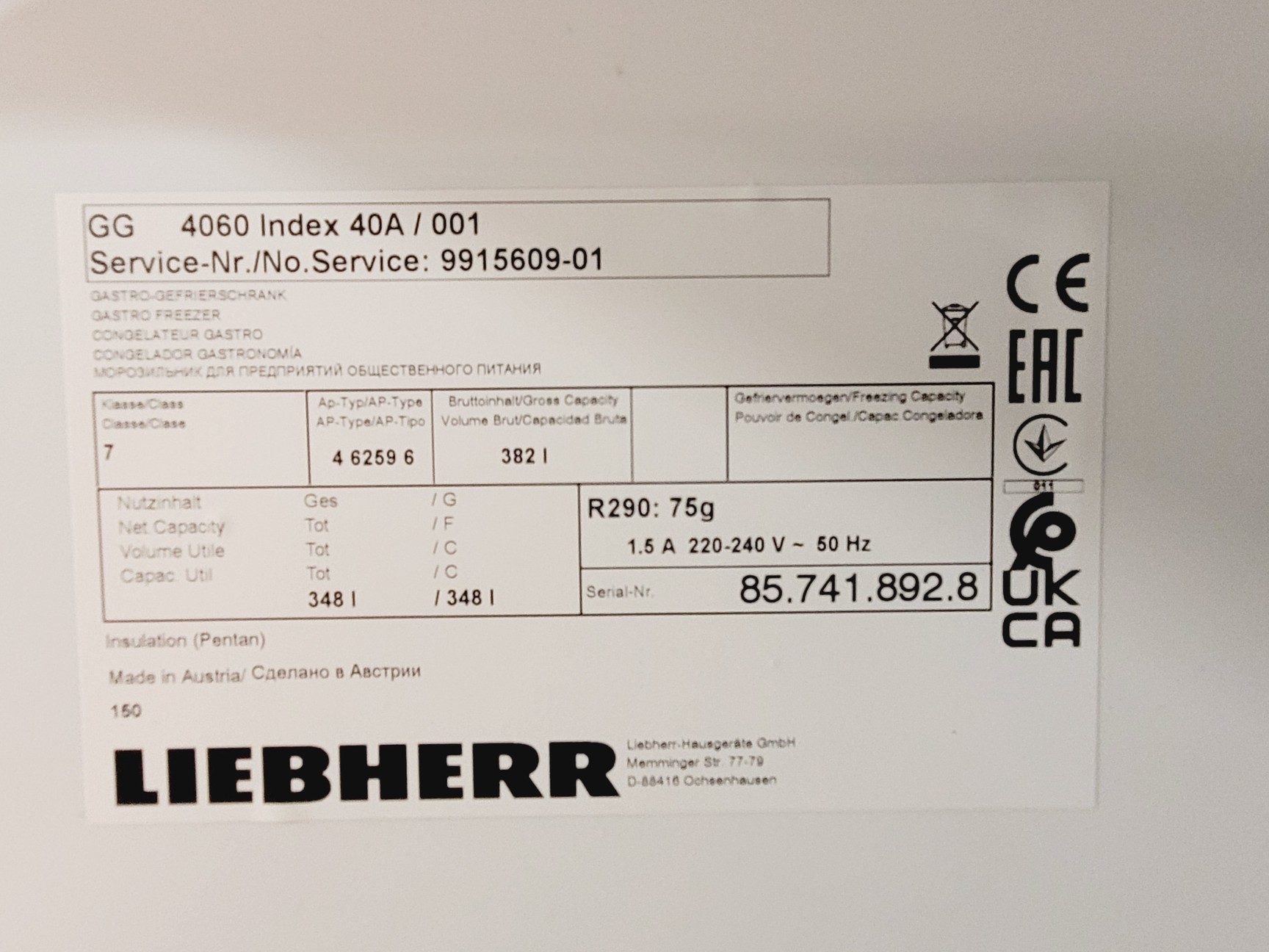 Image of Liebherr GG 4060 ProfiLine Upright Static Freezer