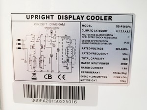 Thumbnail image of RDC Upright Display Cooler Model SS-P360FA Lab