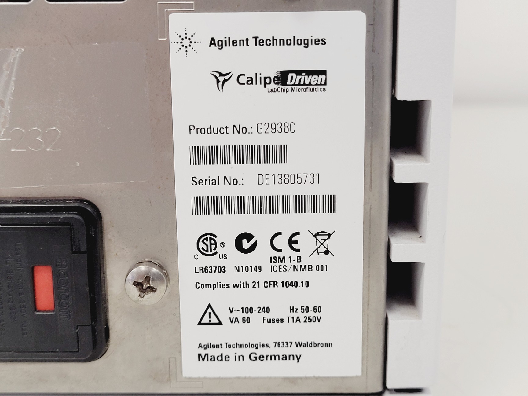 Image of Agilent 2100 G2939A Bioanalyzer System & DNA Chips Spares/Repair Lab
