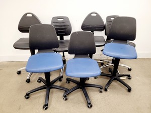 Thumbnail image of Lot Of 7 x VWR + Teknomek Adjustable Lab Chairs