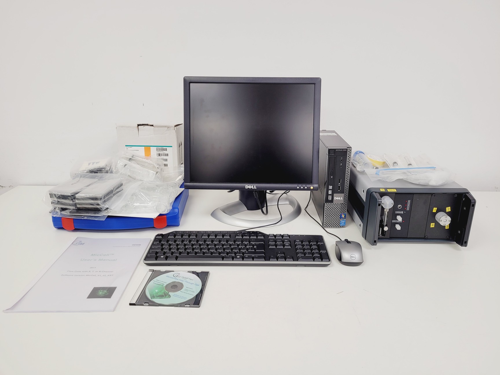 Image of GESIM MicCell Microfluidic Flow Cell Instrument W/ PC, Accessories and Software