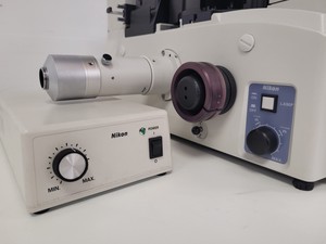 Thumbnail image of Nikon Eclipse TE2000-U Microscope W/ 3 x Objectives and PSU