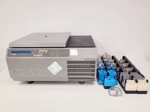 Image of Jouan CR3-22 Benchtop Centrifuge w/ Swing-Out Rotor, Various Buckets & Inserts