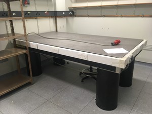 Image of Melles Griot Anti-Vibration Isolation Table w/ 4 Isolating Legs Lx244 Wx126 Hx91