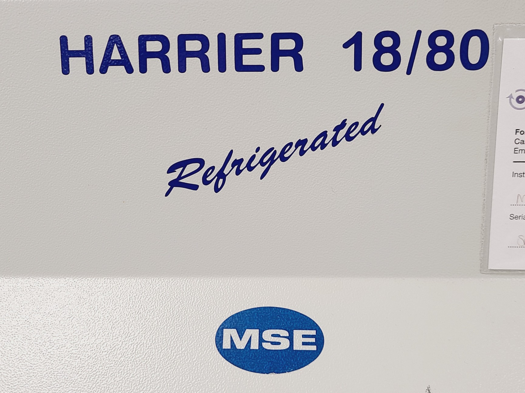 Image of Sanyo MSE Harrier 18/80 Refrigerated Centrifuge - MSB080.CR1.K S/R Lab