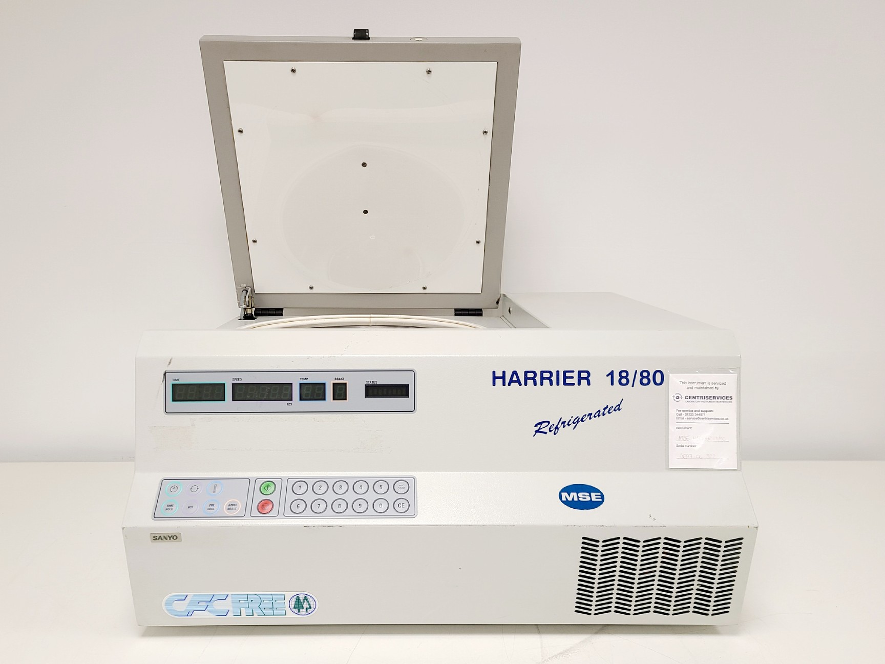 Image of Sanyo MSE Harrier 18/80 Refrigerated Centrifuge - MSB080.CR1.K S/R Lab