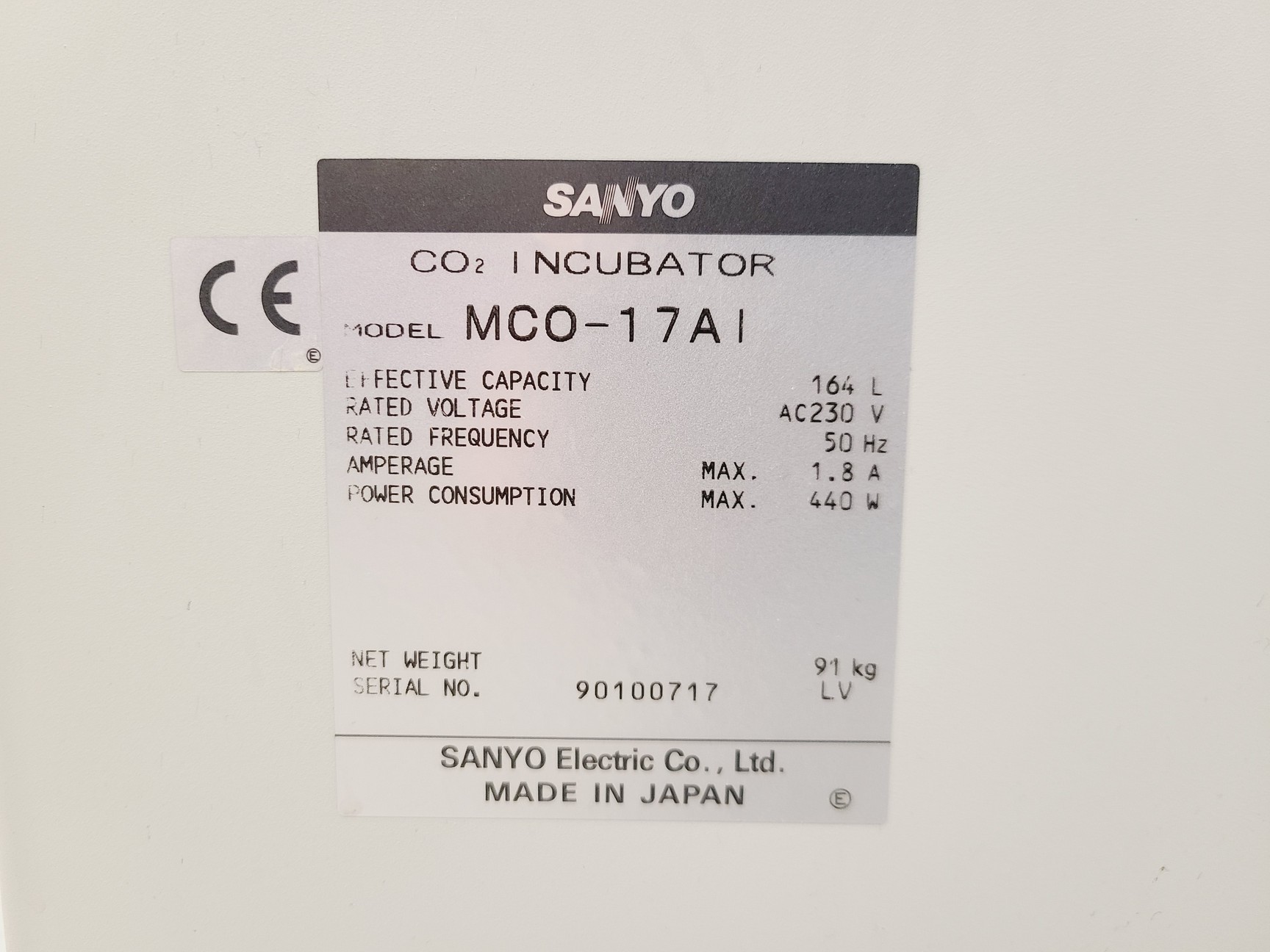 Image of Sanyo CO2 Incubator - MCO-17AI Lab
