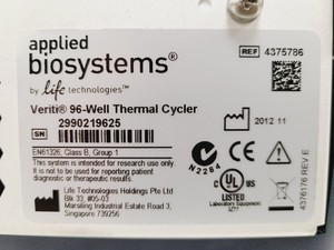 Thumbnail image of Applied Biosystems Veriti 96 Well Thermal Cycler Spares/Repair Lab
