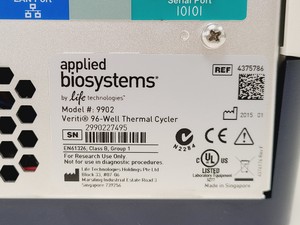 Thumbnail image of Applied Biosystems Veriti 96 Well Thermal Cycler Lab