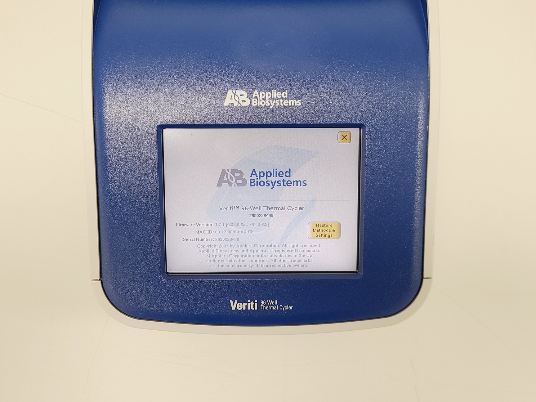 Image of Applied Biosystems Veriti 96 Well Thermal Cycler