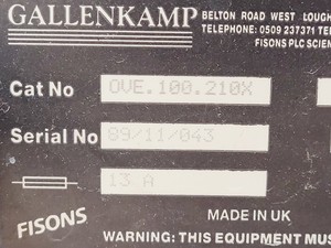 Thumbnail image of Gallenkamp Lab Oven