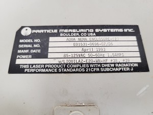 Thumbnail image of Particle Measuring Systems PMS Liquilaz-E20-WN-HF W/ Enclosure