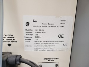 Thumbnail image of Thermo Savant RVT400 Refrigerated Vapor Tap W/ SC110A Speedvac Plus