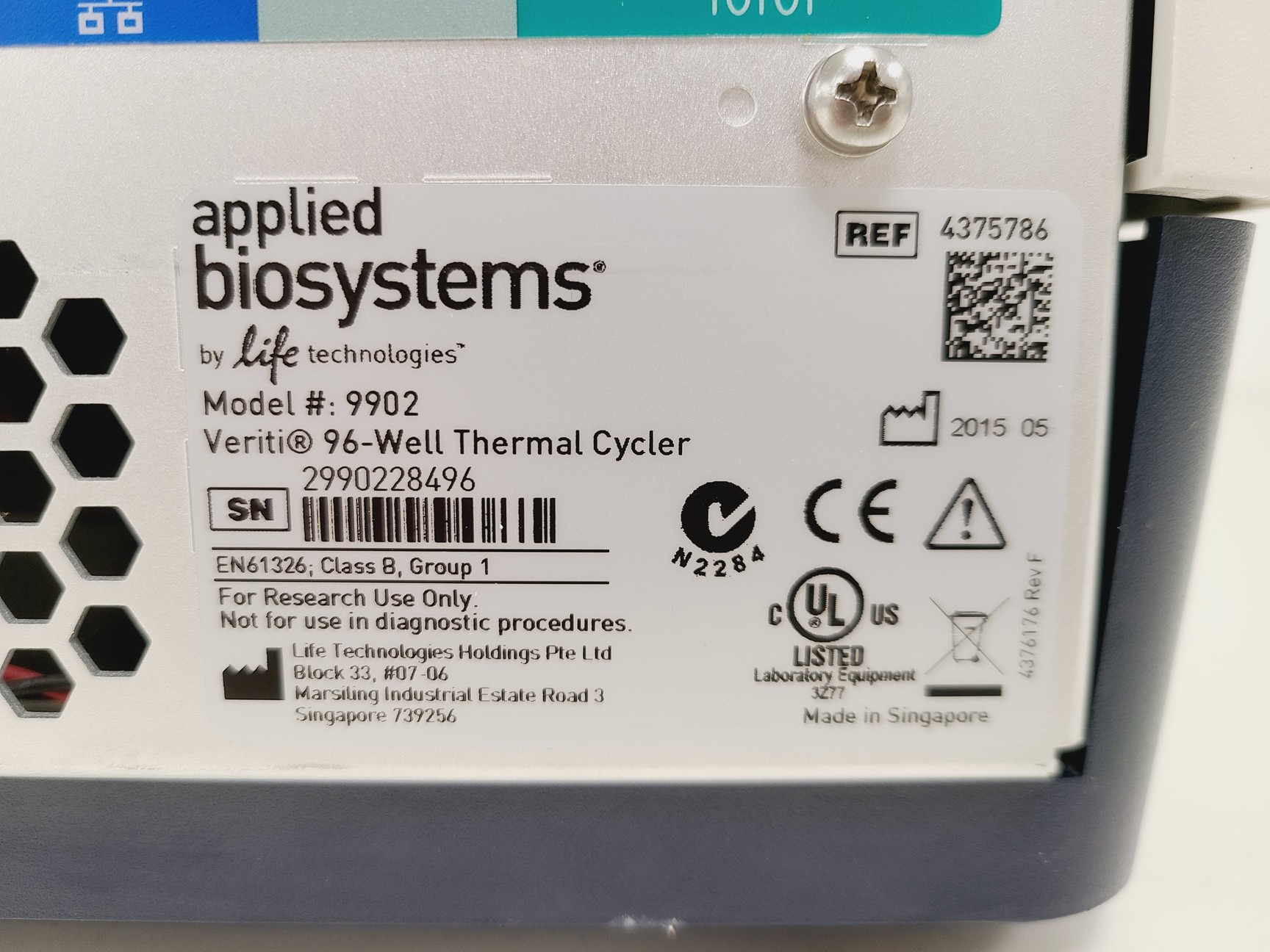 Image of Applied Biosystems Veriti 96 Well Thermal Cycler