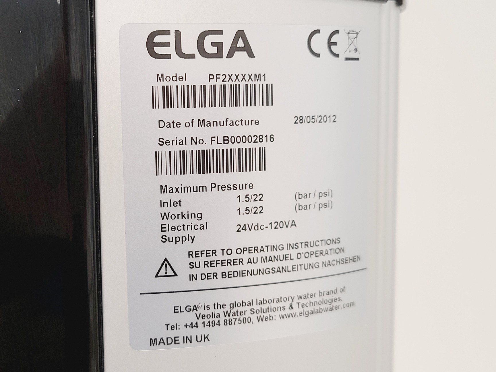 Image of ELGA Elga PureLab Flex Model-PF2XXXXM1 Lab