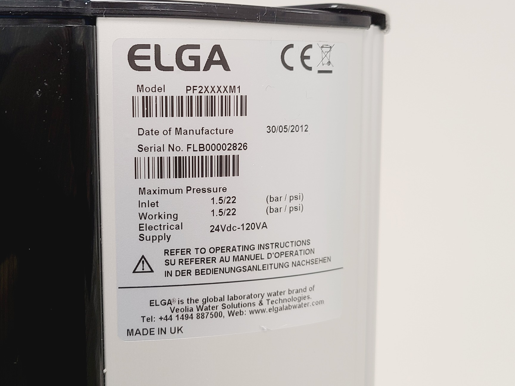 Image of ELGA Elga PureLab Flex Model-PF2XXXXM1 Lab w/ LC-197 Biofilter S/R Lab