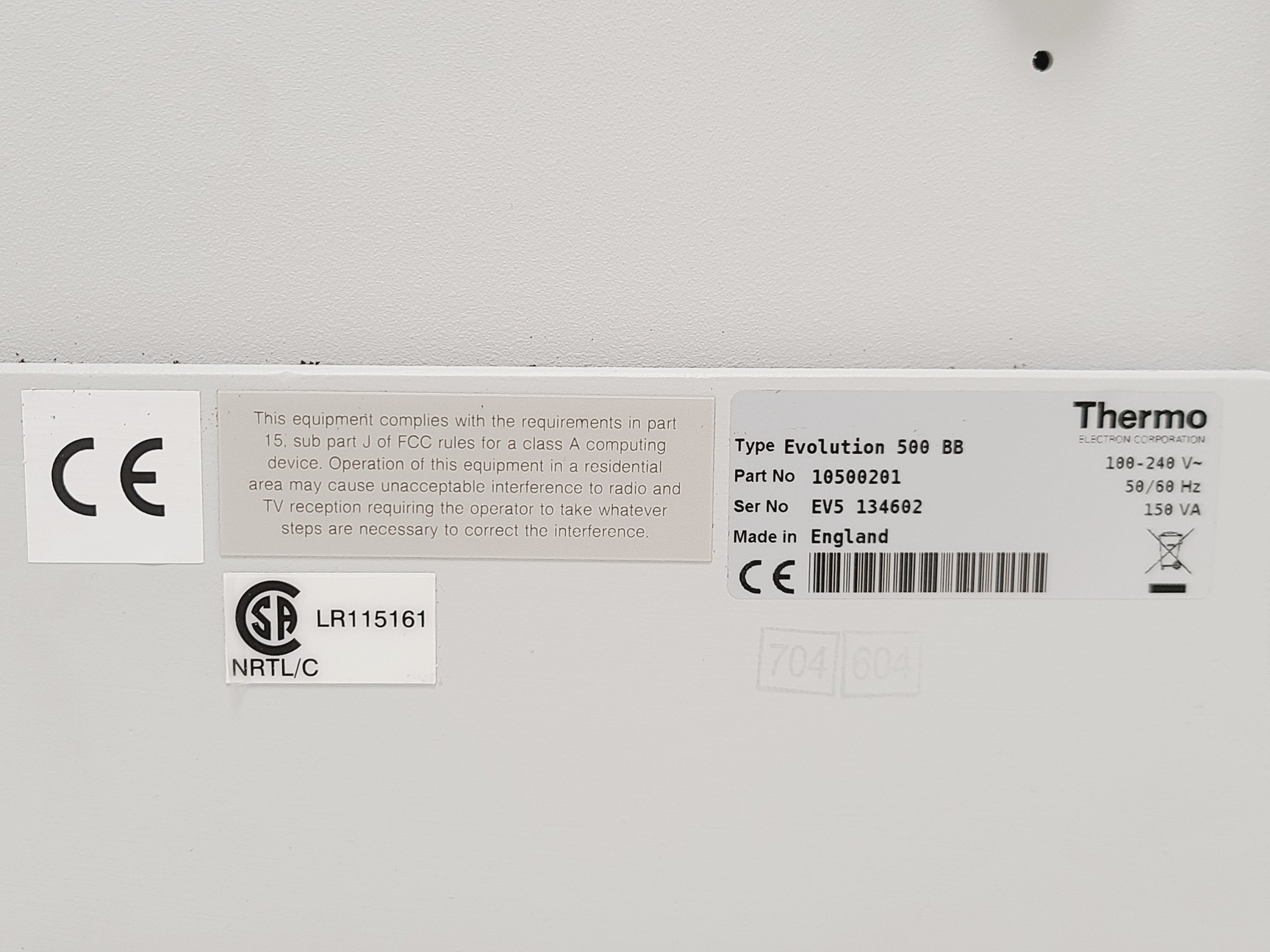 Image of Thermo Electron Corporation Evolution 500 BB UV-Visible Spectrophotometer