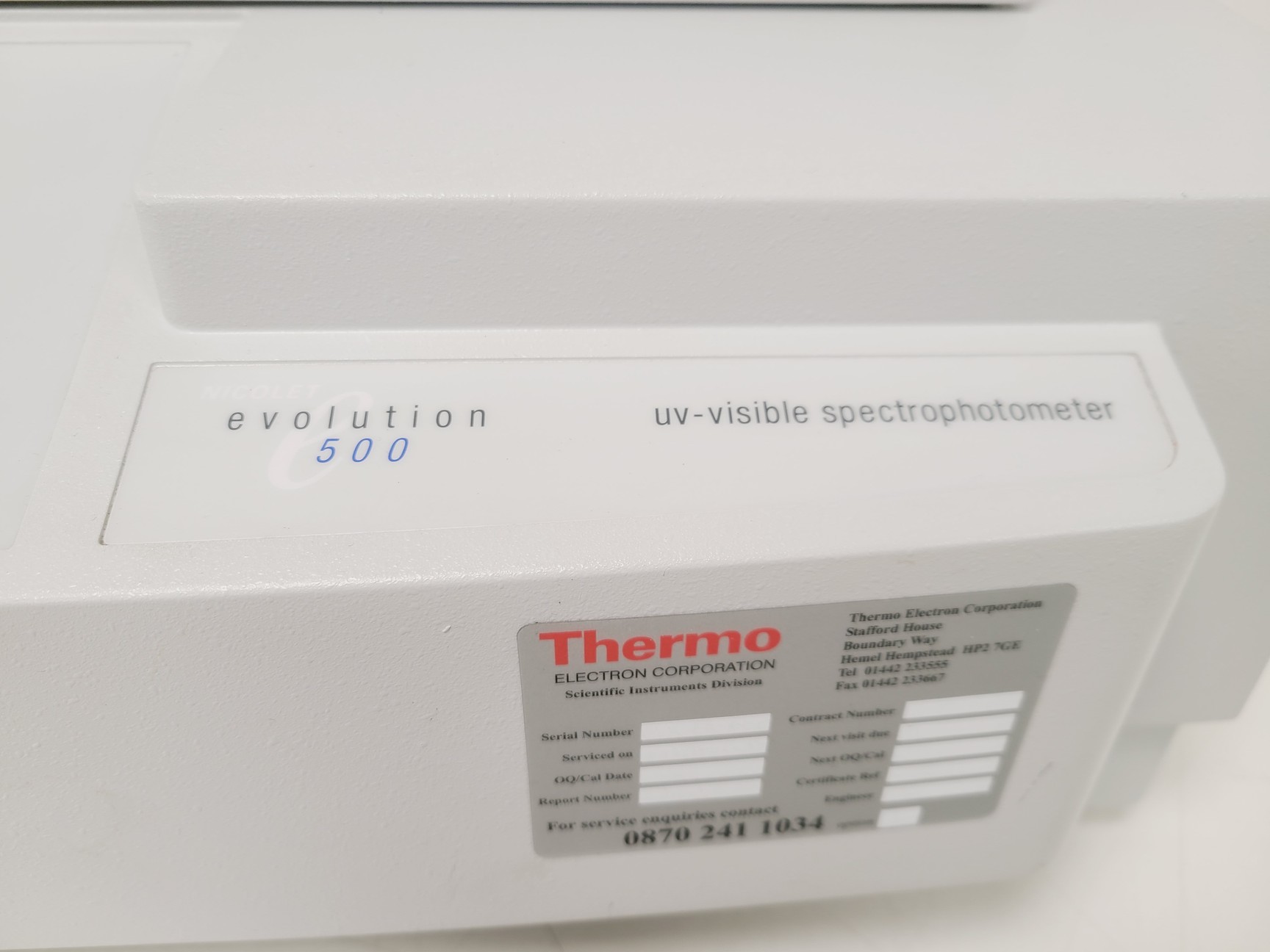 Image of Thermo Electron Corporation Evolution 500 BB UV-Visible Spectrophotometer