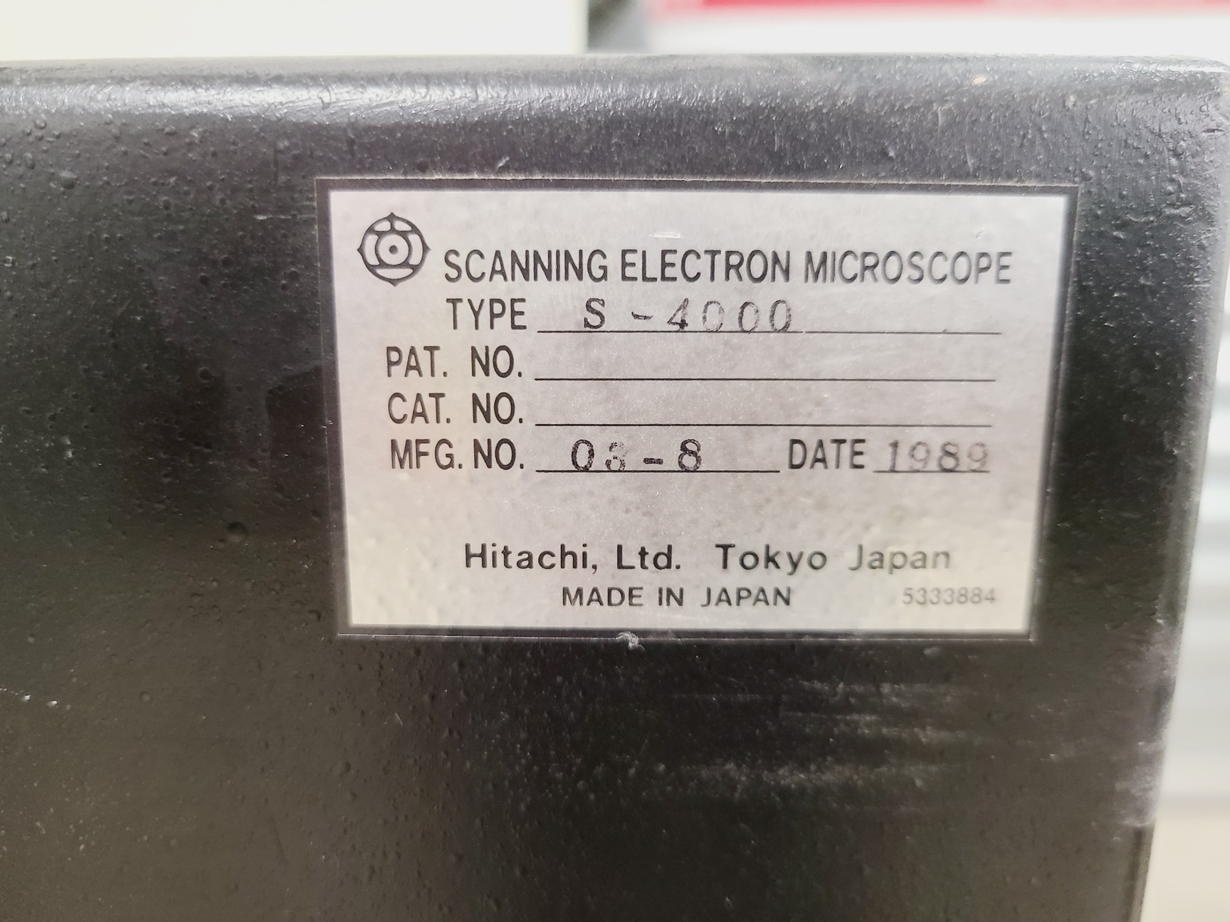 Image of Hitachi S4000 SEM Parts W/ Canatron Transformer Spares/Repair Lab