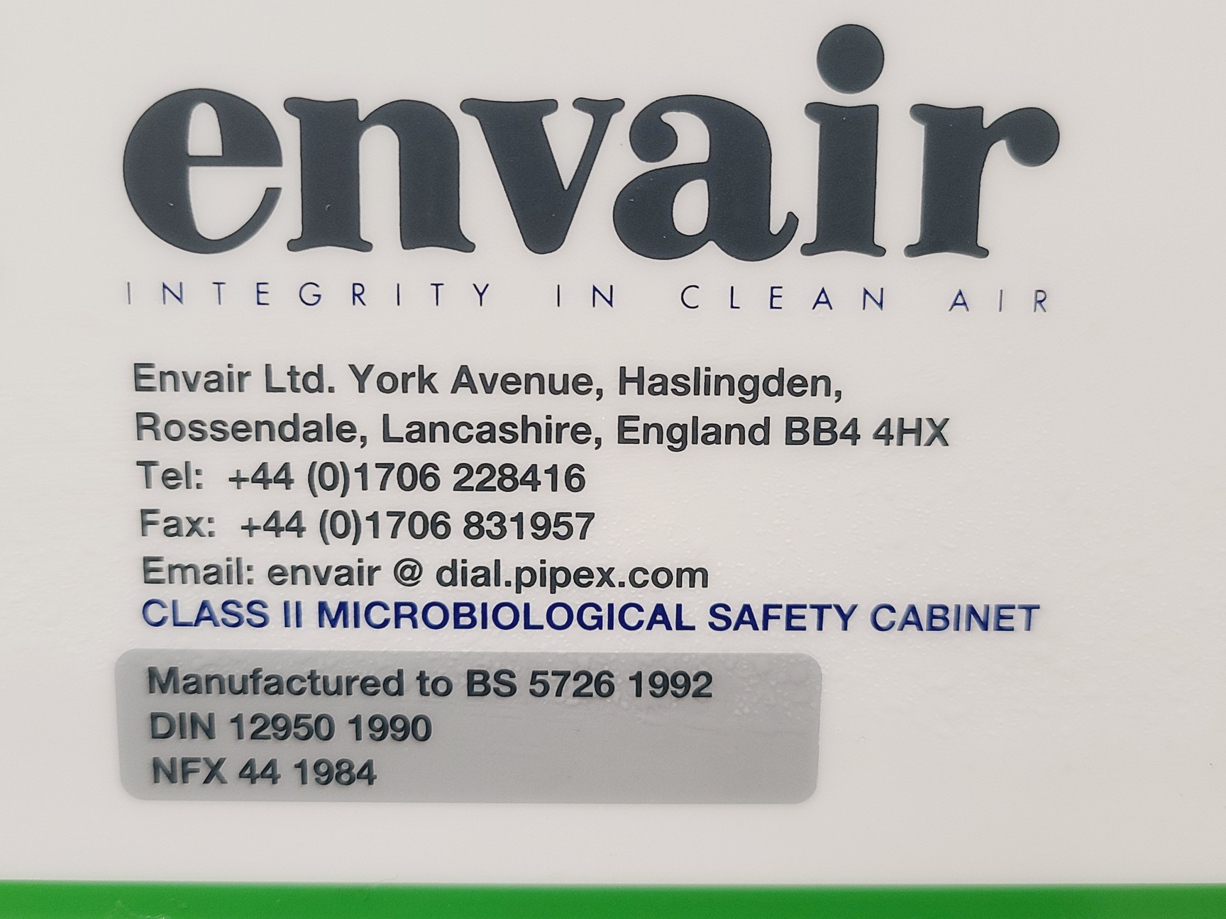 Image of Envair Bio 2+ Class 2 Safety Cabinet Lab