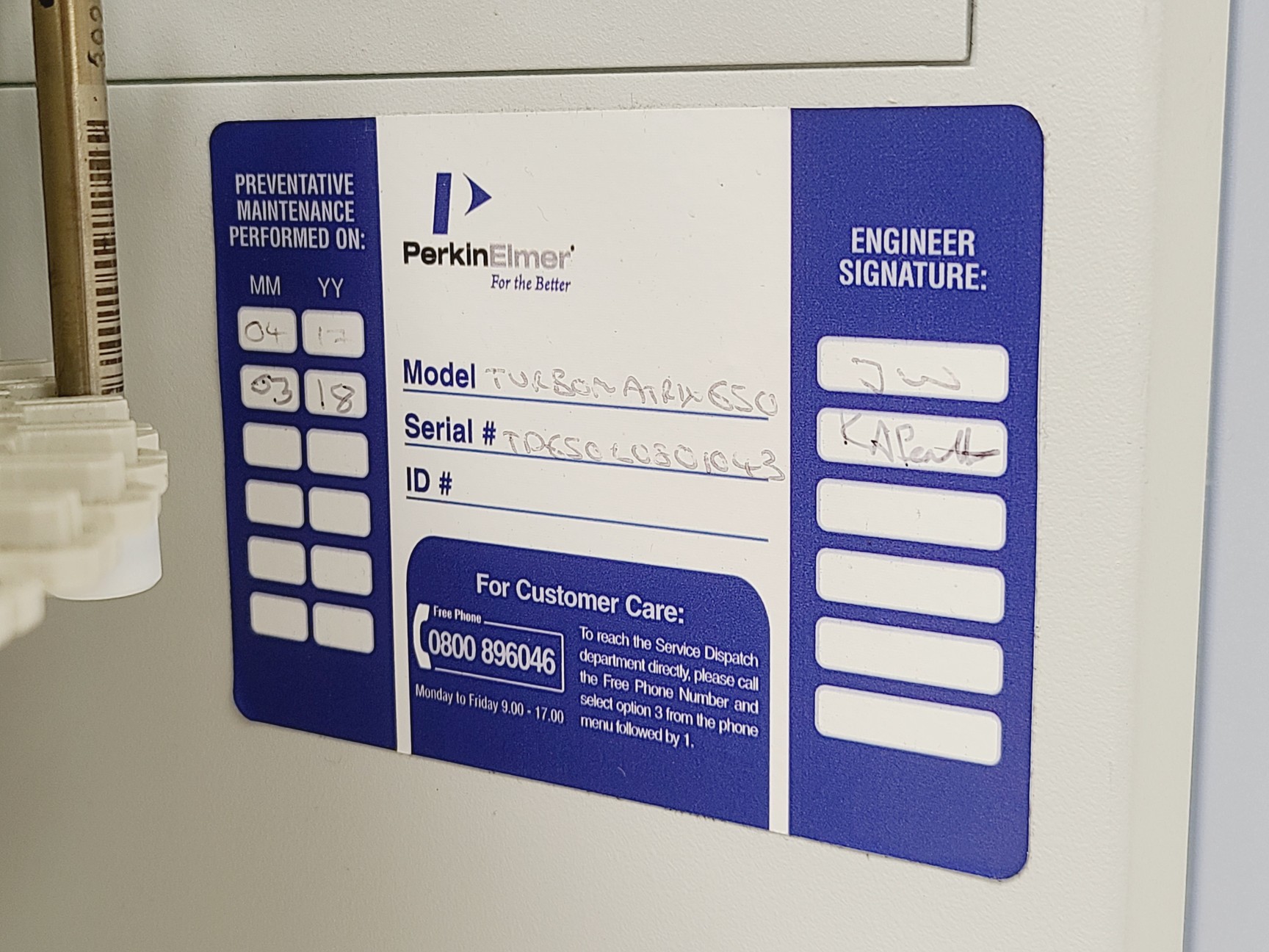 Image of Perkin Elmer TurboMatrix 650 Thermal Desorber