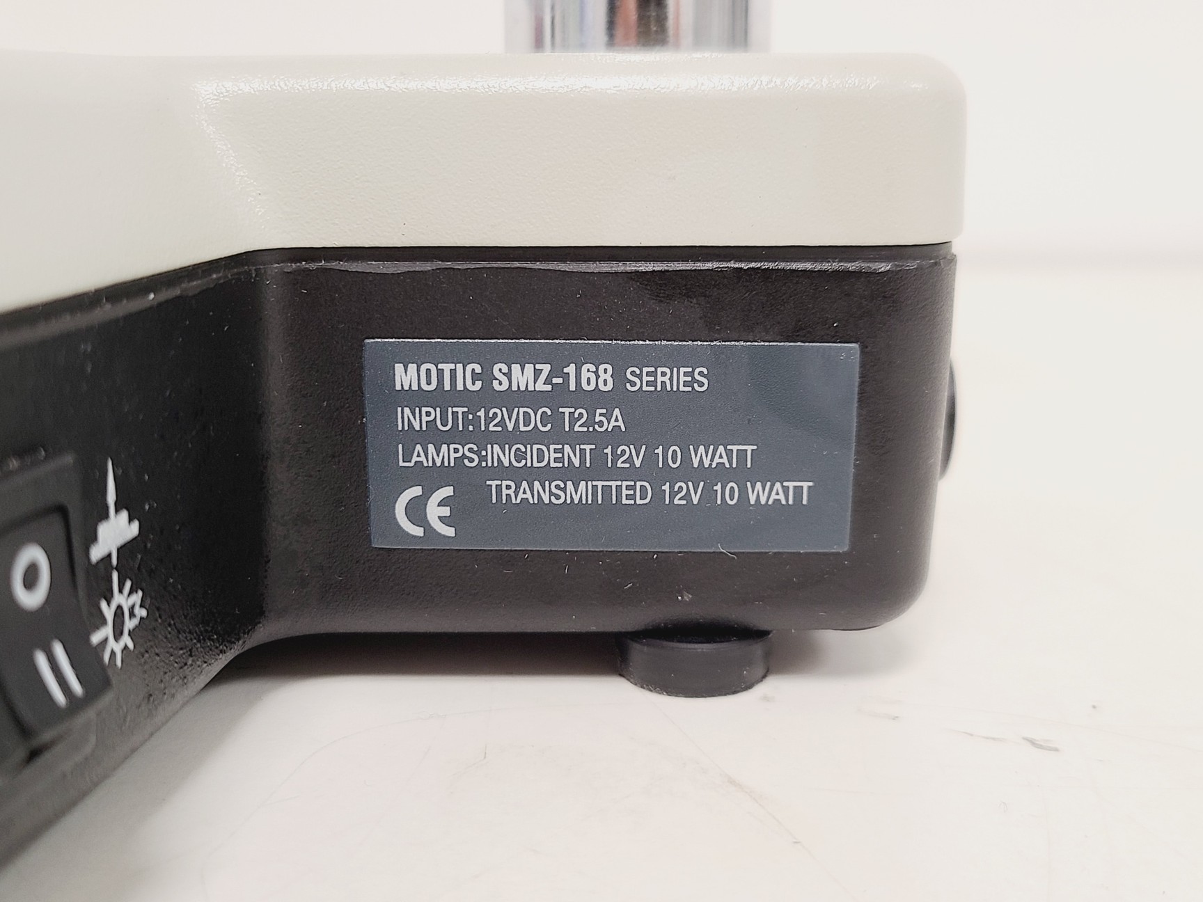 Image of Motic SMZ-168 Stereo Microscope w/ Spare Incident Illumination Light