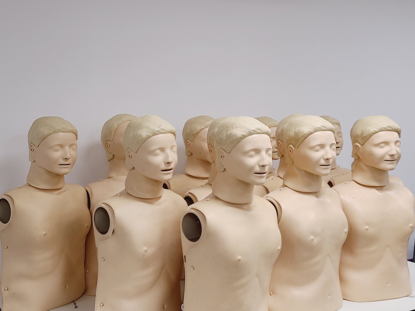 Image of 12x Laerdal Rususci Anne Torso Manikins w/ 5 x 20 Hypaguard Face Shields