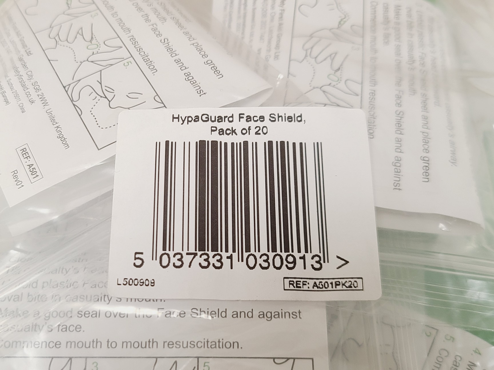 Image of 12x Laerdal Rususci Anne Torso Manikins w/ 5 x 20 Hypaguard Face Shields