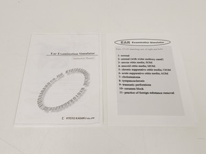 Thumbnail image of Kyoto Kagaku Ear Examination Simulator Kit w/ 11 Matching Sets of Ear Models