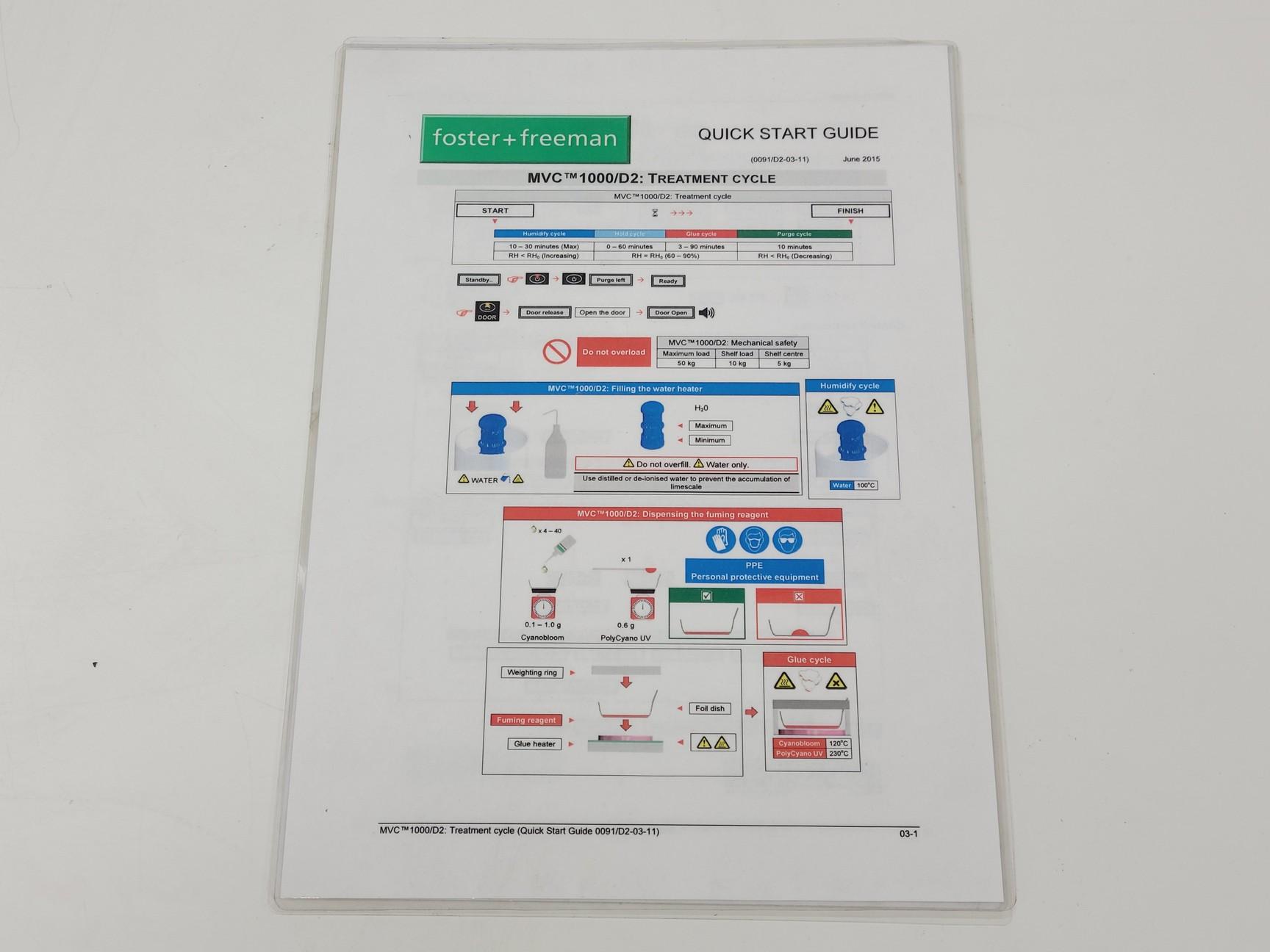 Image of Foster and Freeman MVC 1000_D2 Fingerprint Fuming Cabinet w/ Accessories