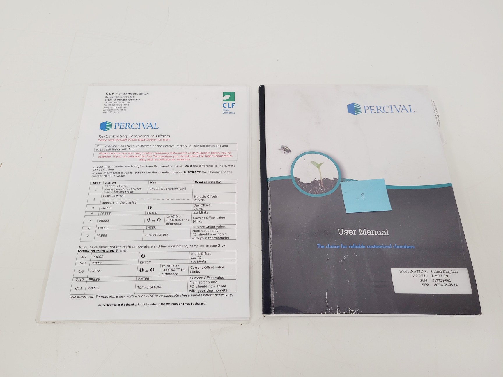 Image of Percival I-30VL Floor Standing Growth Chamber Spares/Repair Lab