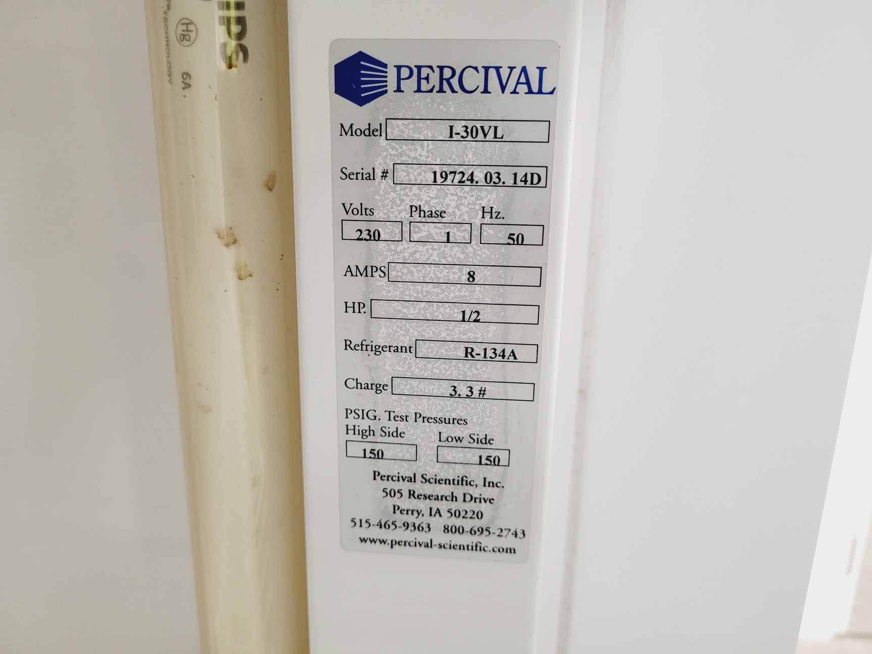 Image of Percival I-30VL Floor Standing Growth Chamber Spares/Repair Lab