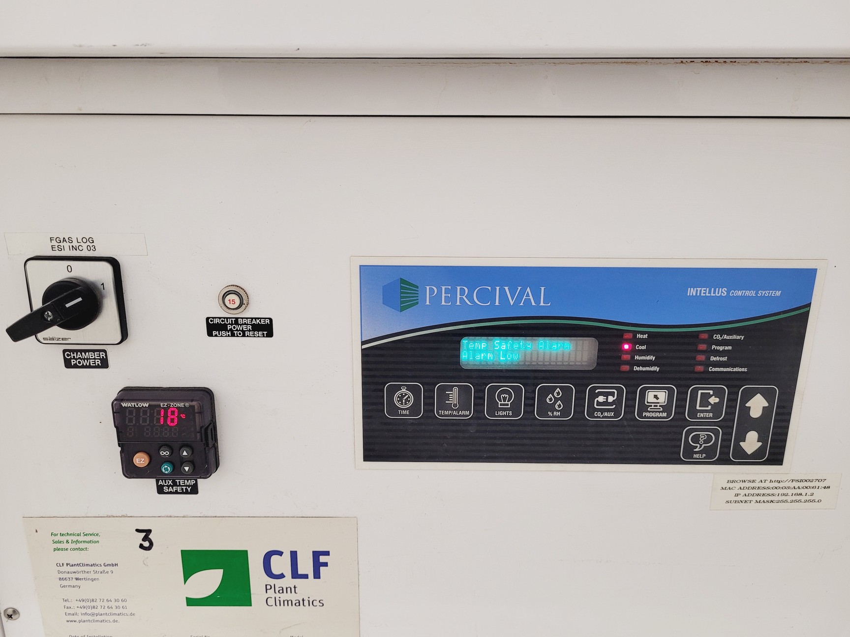 Image of Percival - I-30VL Floor Standing Growth Chamber Spares/Repair Lab