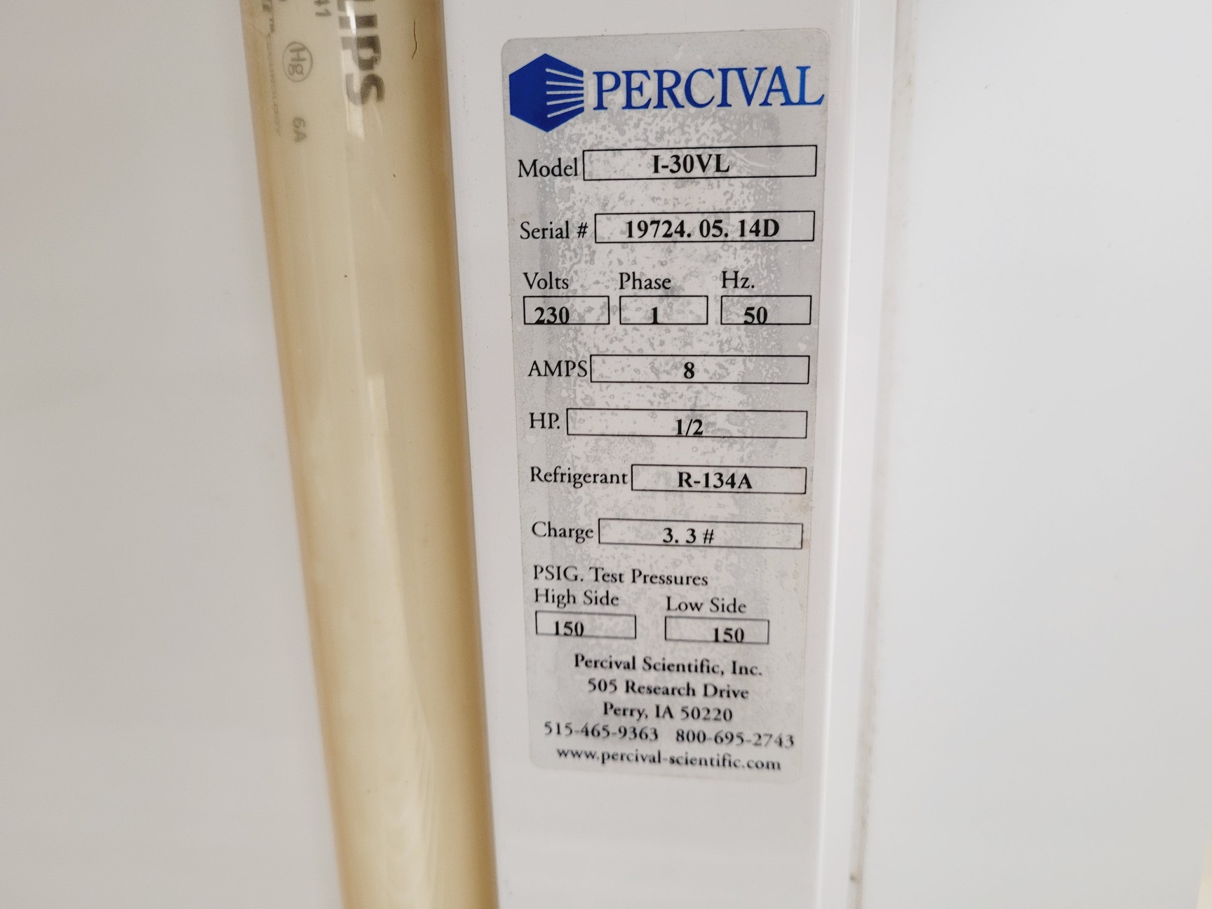 Image of Percival Type I-30VL Floor Standing Growth Chamber Spares/Repair Lab