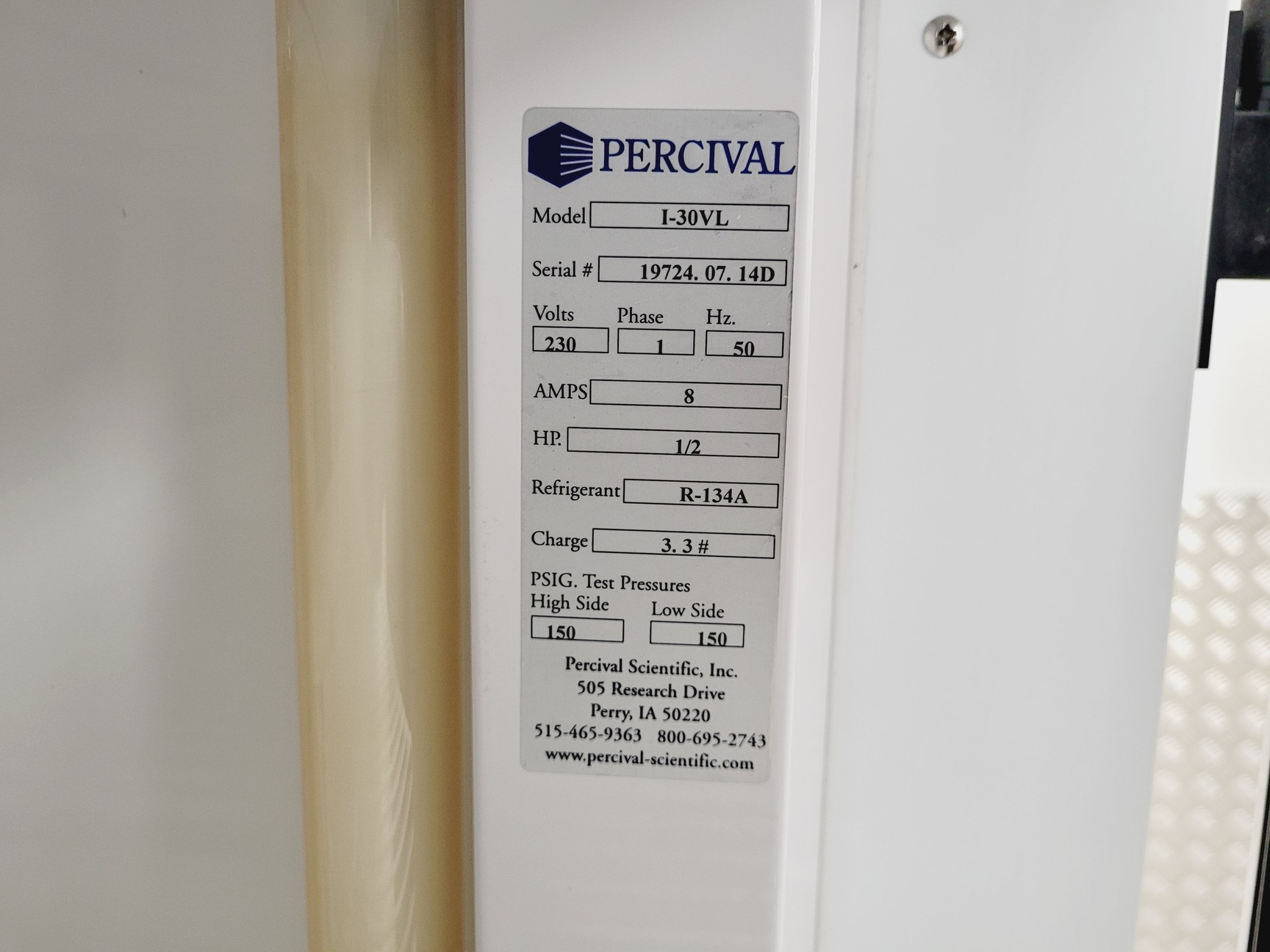 Image of Percival I-30VL Floor Standing Growth Chamber S/R Lab