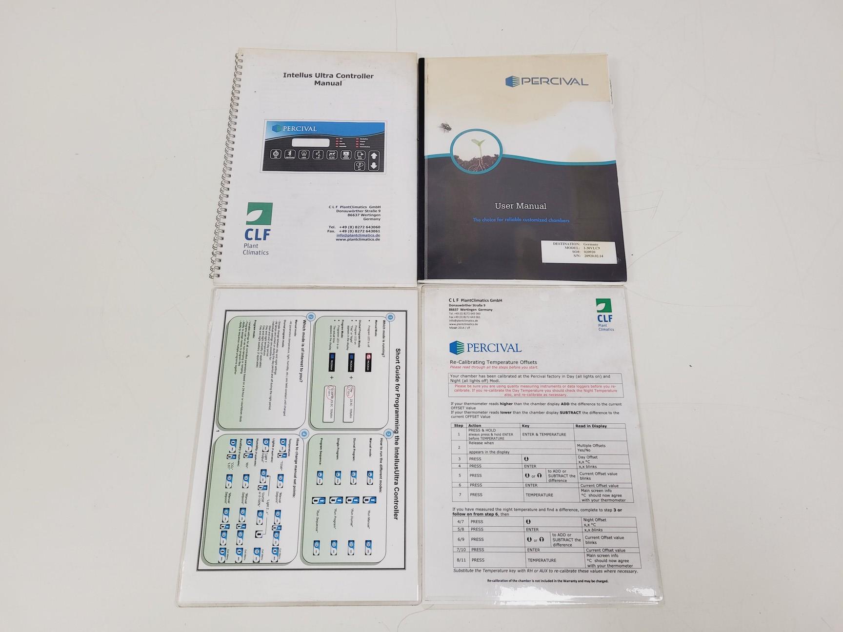 Image of Percival I-30VL Floor Standing Growth Chamber S/R Laboratory