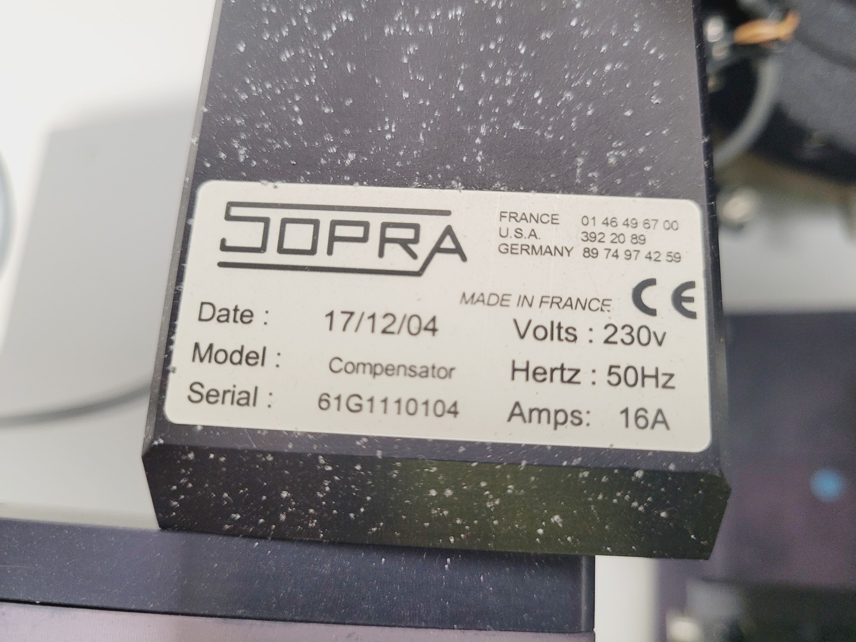 Image of Sopra GES-5 Ellipsometer on Sopra Gonio Bench