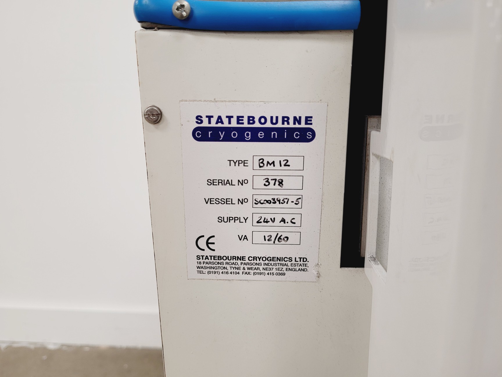 Image of Statebourne Cryogenics Liquid Nitrogen Refrigerator BM12