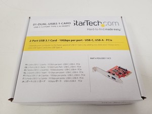 Thumbnail image of Job Lot of 11 x Startech.com 2-Port USB 3.1 Card USB-C, USB-A - PCle