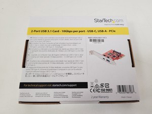 Thumbnail image of Job Lot of 11 x Startech.com 2-Port USB 3.1 Card USB-C, USB-A - PCle