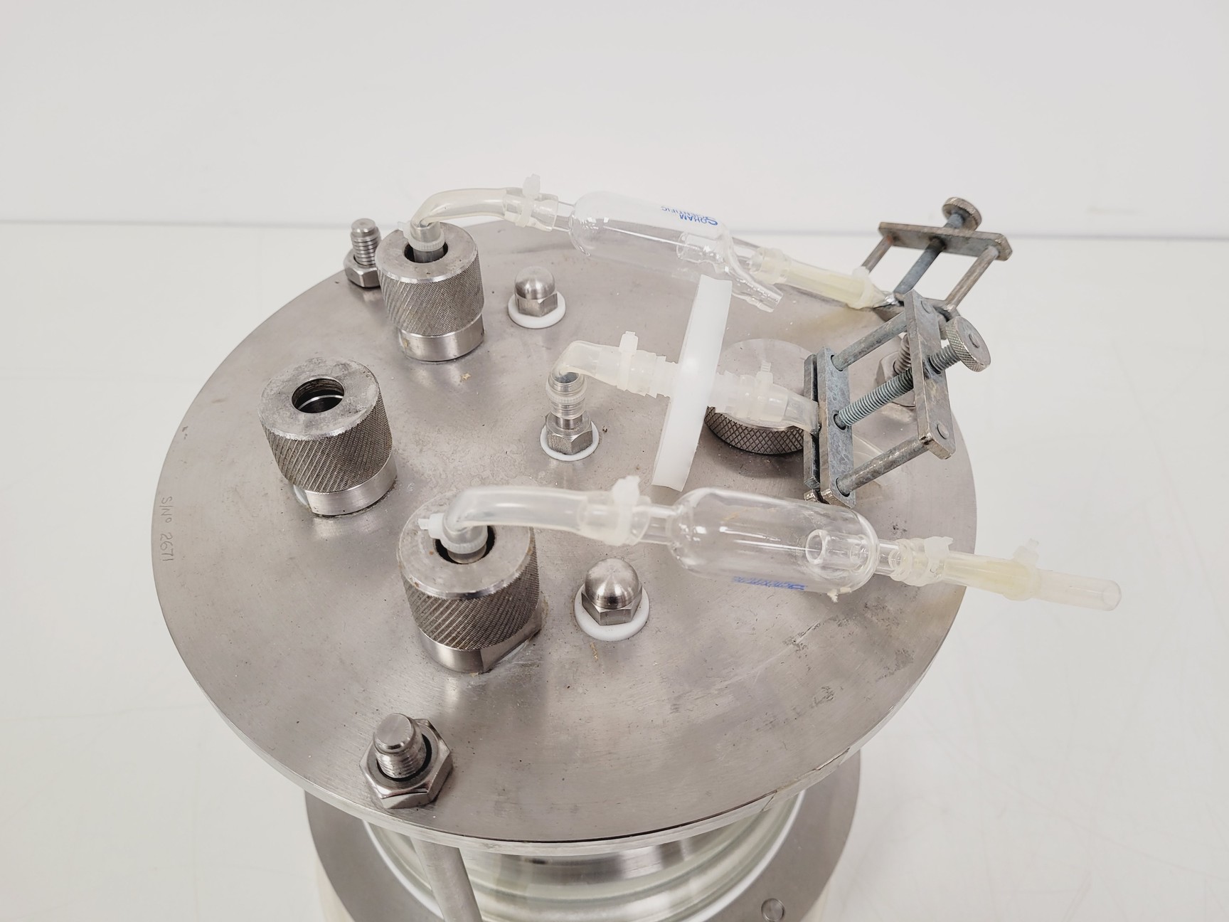 Image of QVF  Borosilicate Pyrex Scientific Glass Bioreactor Vessel Lab Fermenter